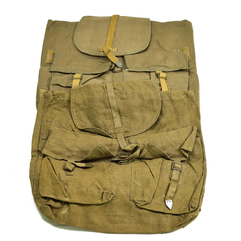 Original tschechische Armee Vintage Rucksack mit Y-Trägern Hosenträger M60 Canvas Tasche NEU 