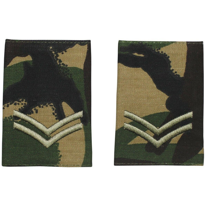 Echte britische Armee Schulterschlaufen Stoff CORPORAL Militärische Insignia DPM Camo