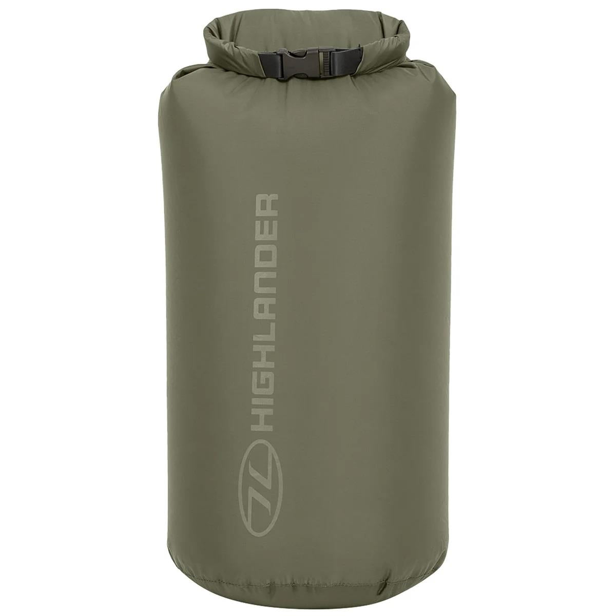 Original schottische Militär-Trockentaschen, 1 l–40 l, Rollverschluss, Schnellverschluss, Olivgrün