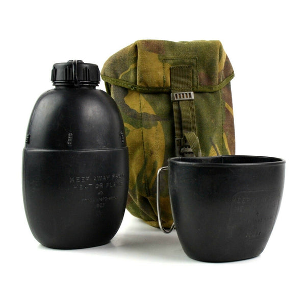 Original britische Armee Feldflasche mit Becher 58 Wasserflasche mit Beutel