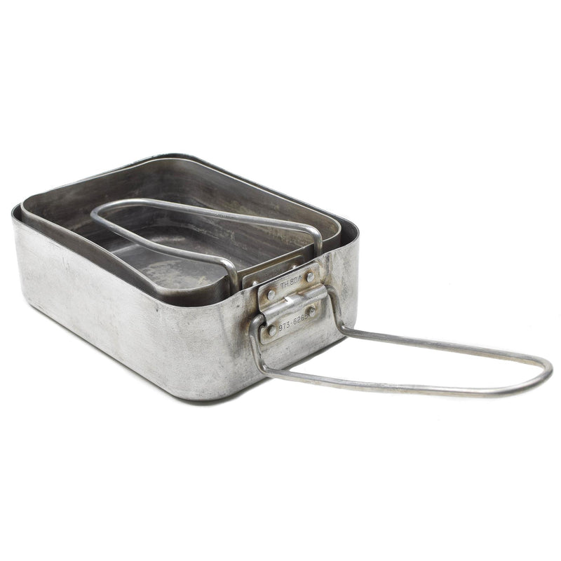 Original britische Militär-Kochgeschirr aus Aluminium, Wanderteller, Camping-Pfanne für draußen