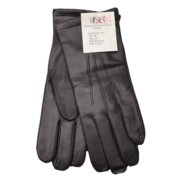 Original tschechische Armee Winter warme kalte braune Lederhandschuhe lässig eng anliegend NEU