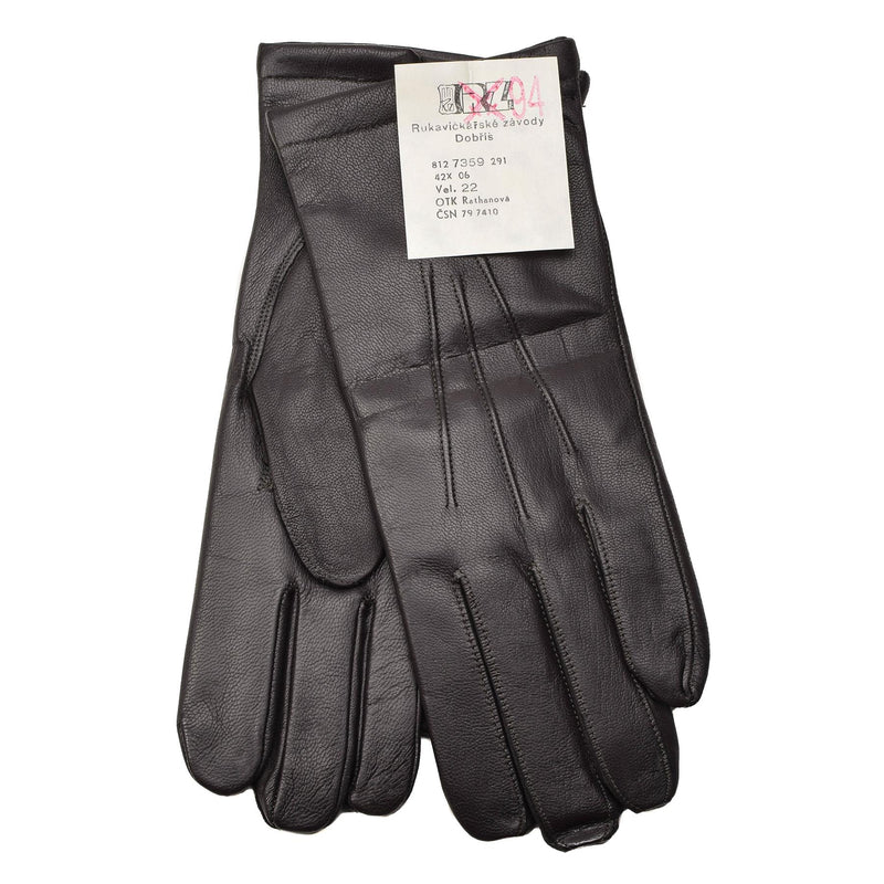 Original tschechische Armee Winter warme kalte braune Lederhandschuhe lässig eng anliegend NEU