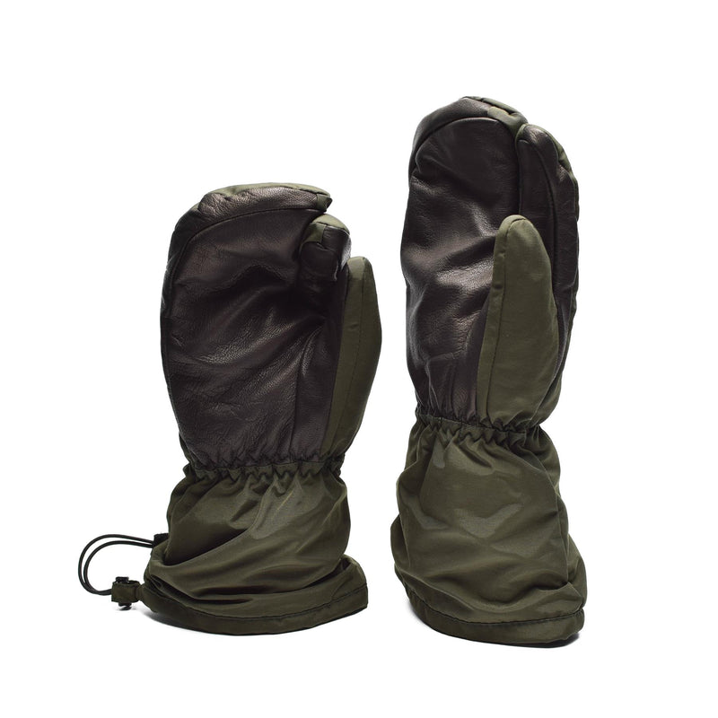 Original dänische Armee Abzugsfinger Fäustlinge Syna-Tex Handschuhe OD NEU