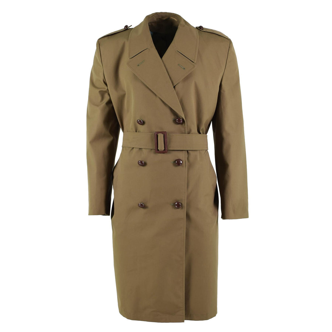 Originaler formeller Trenchcoat der niederländischen Armee, brauner Offiziersmantel im Militär-Surplus-Stil NEU