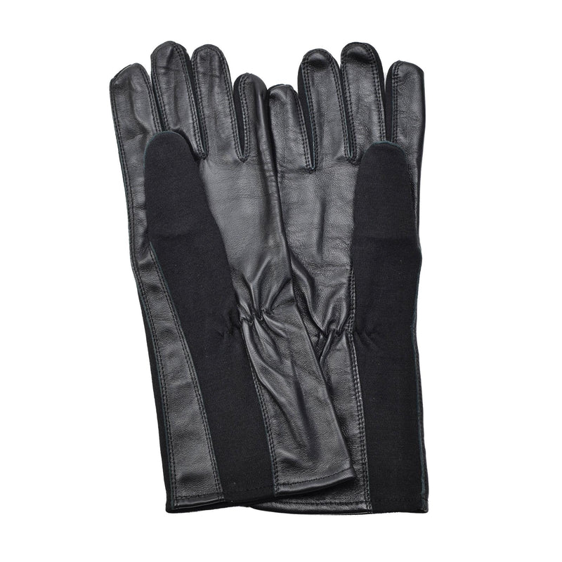 Original niederländische Militärpiloten-Lederhandschuhe, wärmer, hitzebeständig, Aramid NEU