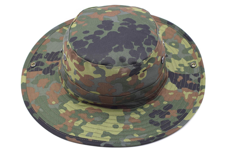 Original Bundeswehr Flecktarn Boonie Hut Camping Jagd Outdoor Sommermütze NEU