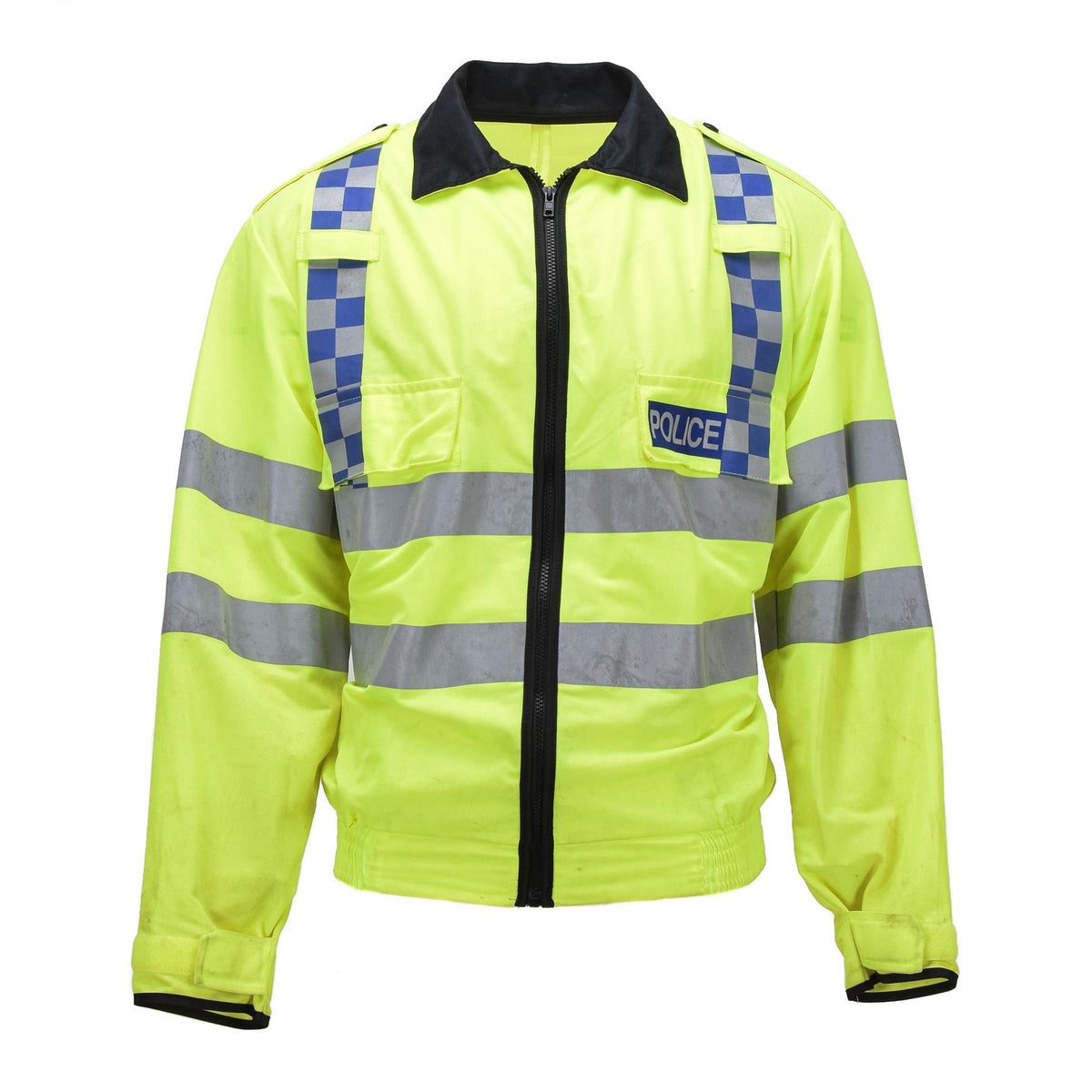 Original Scottish Community Volunteer Warnschutzjacke, reflektierende gelbe Arbeitskleidung