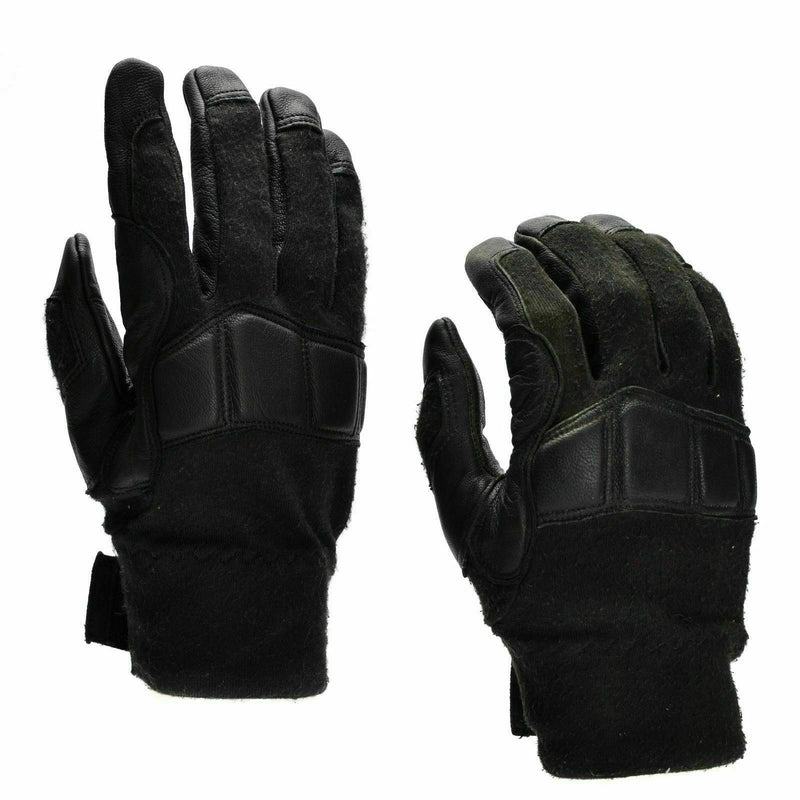 Original österreichische Bundesheer Kampftaktikhandschuhe Leder Nomex Militärhandschuhe