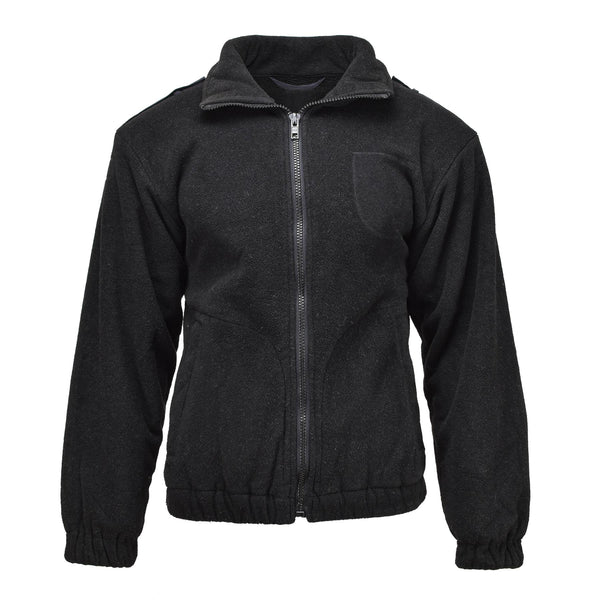 Original niederländische Militärpolizei Fleecejacke, warmer Pullover, Winterpullover, schwarz