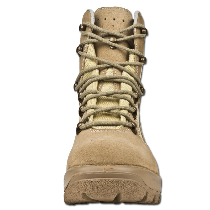 Original deutsche Militärstiefel, wasserdicht, khakifarbene Gummisohle, runde Sohle, NEU