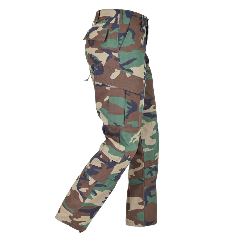 Mil-Tec Brand US-Militärstil Woodland Camo Ripstop Soldaten BDU Cargohose