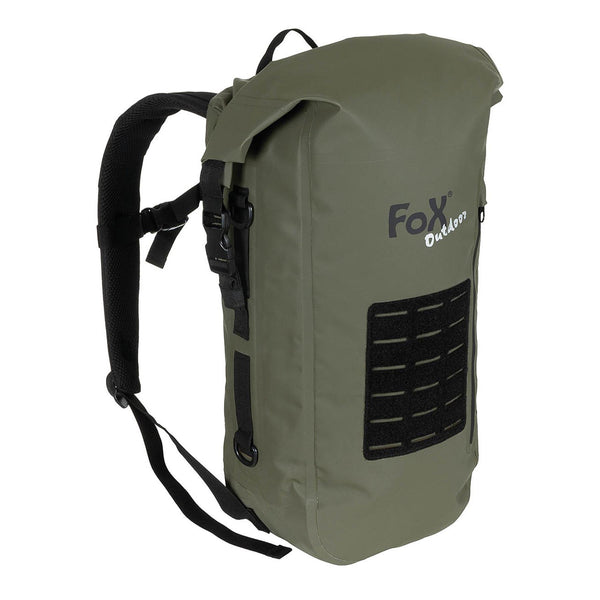 MFH Militärischer Dry Bag aus olivgrünem PVC, leichter wasserdichter Wanderrucksack Molle NEU