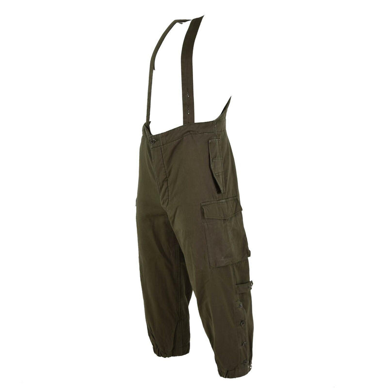 Original Österreichisches Bundesheer Kampfhose Latzhose Militär oliv OD Overall mit Hosenträgern NEU