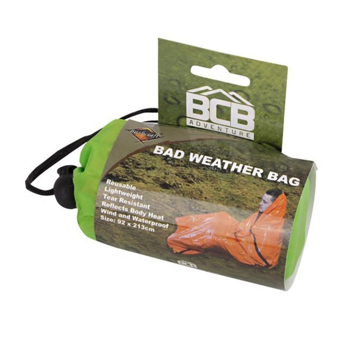 BCB Notfall Thermo-Leichensack wasserdicht winddicht leicht rollbar orange