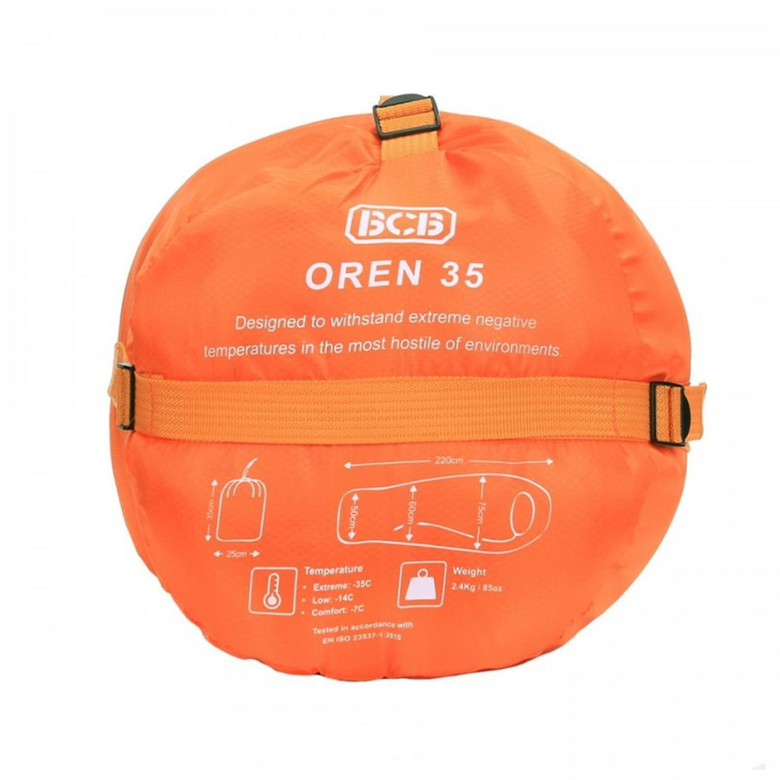 BCB Oren 35 Winterschlafsack für Erwachsene, kaltes Wetter, Camping, Outdoor, -14 °C, Orange