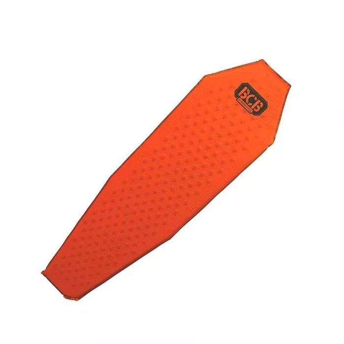 Selbstaufblasende Schlafmatratze in Mumienform, orange Farbe