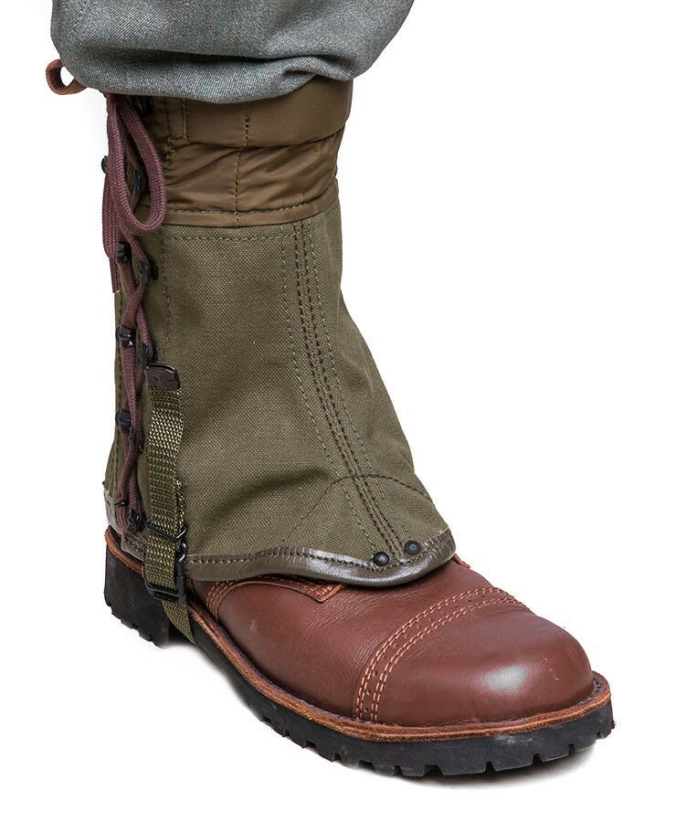 Echte italienische Armee Gamaschen Canvas OD Olive Wandern Militär Überschuss M70 Kampf