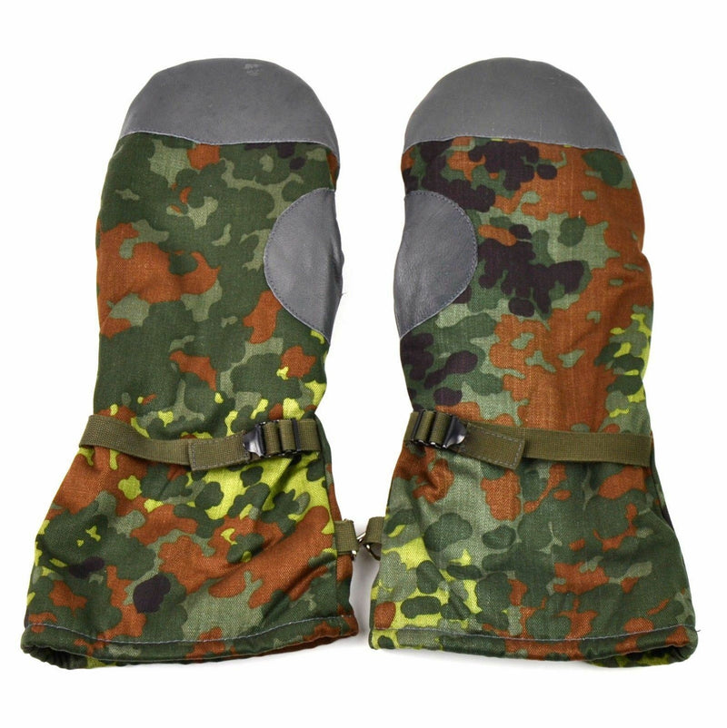 Originale Flecktarn-Tarnhandschuhe der Bundeswehr, BW-Militärausgabe, Kampfhandschuhe