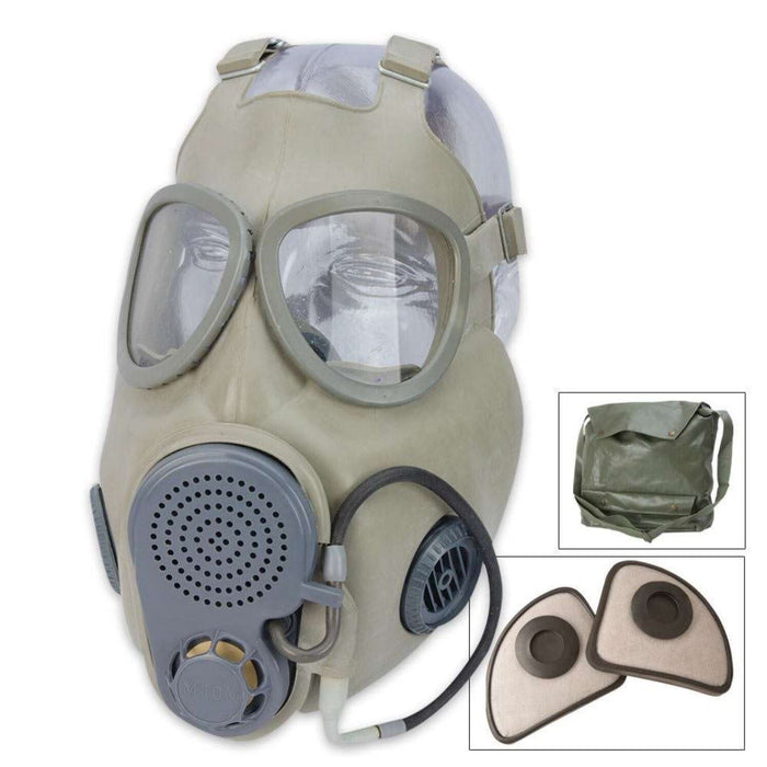 Original tschechische Armee M10 Gasmaskenfilter Tragetasche Vintage Militärüberschuss