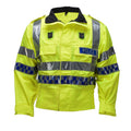 Original reflektierende Warnschutz-Uniformjacke der schottischen Polizei, Gelb