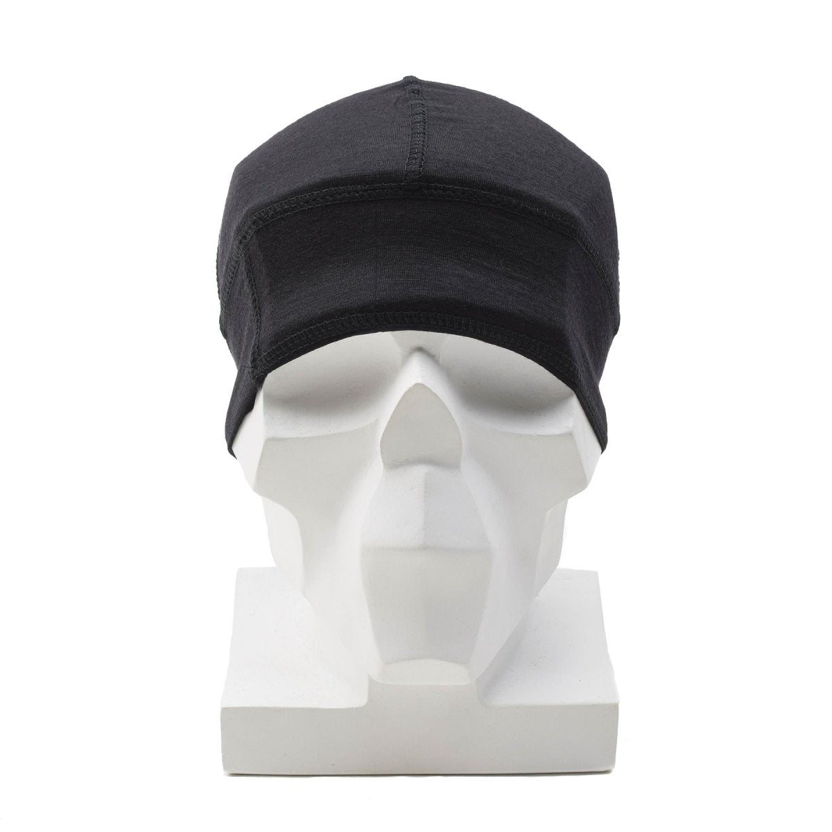 Blochl Brand Beanie im Militärstil, atmungsaktive Merinowolle, schwarz, NEU