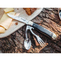 BÖKER Bon Appetite Taschenbesteck Messer Löffel Gabel 440A Stahl Holzgriff