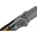 Böker Brand Forest Ranger Taschenmesser, klappbarer Holzgriff, 7Cr17MoV-Stahl