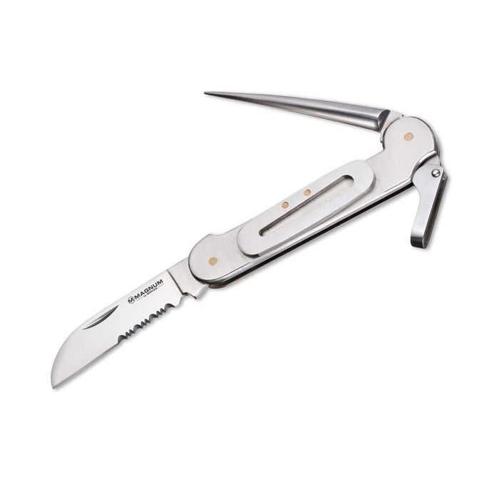 Universal sailor pocket knife with marlin spike