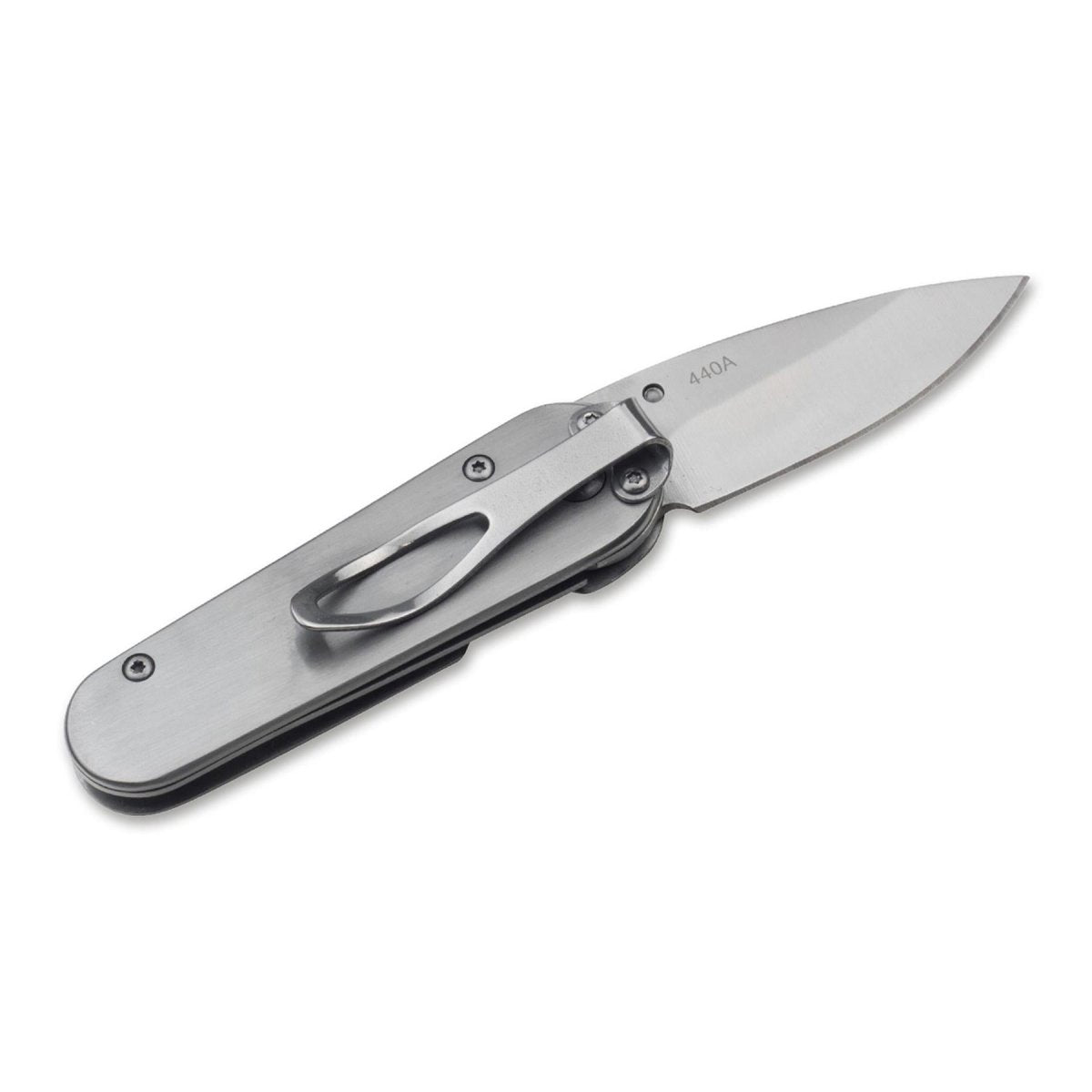 Taschenmesser der Marke BOKER Master Craftsman, klappbar, aus unbeschichtetem Edelstahl 440A