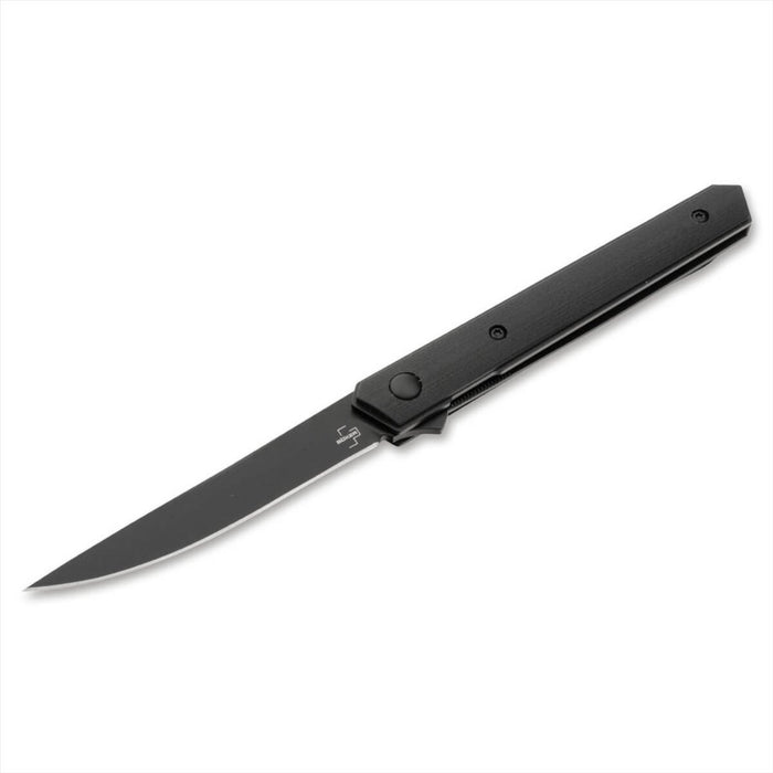 Boker Plus Kwaiken Air Mini folding pocket knife with black VG-10 blade and G10 handle in minimalist design