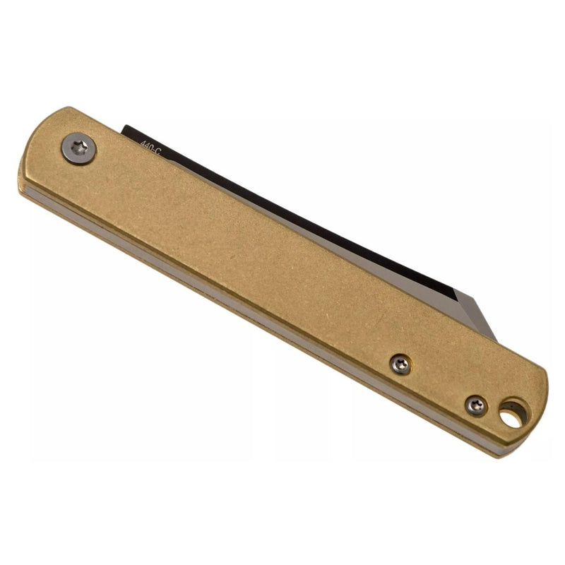 Boker Plus Zenshin 42 Brass Pocket Knife 440C Stainless Steel Folding EDC Knife - GoMilitar