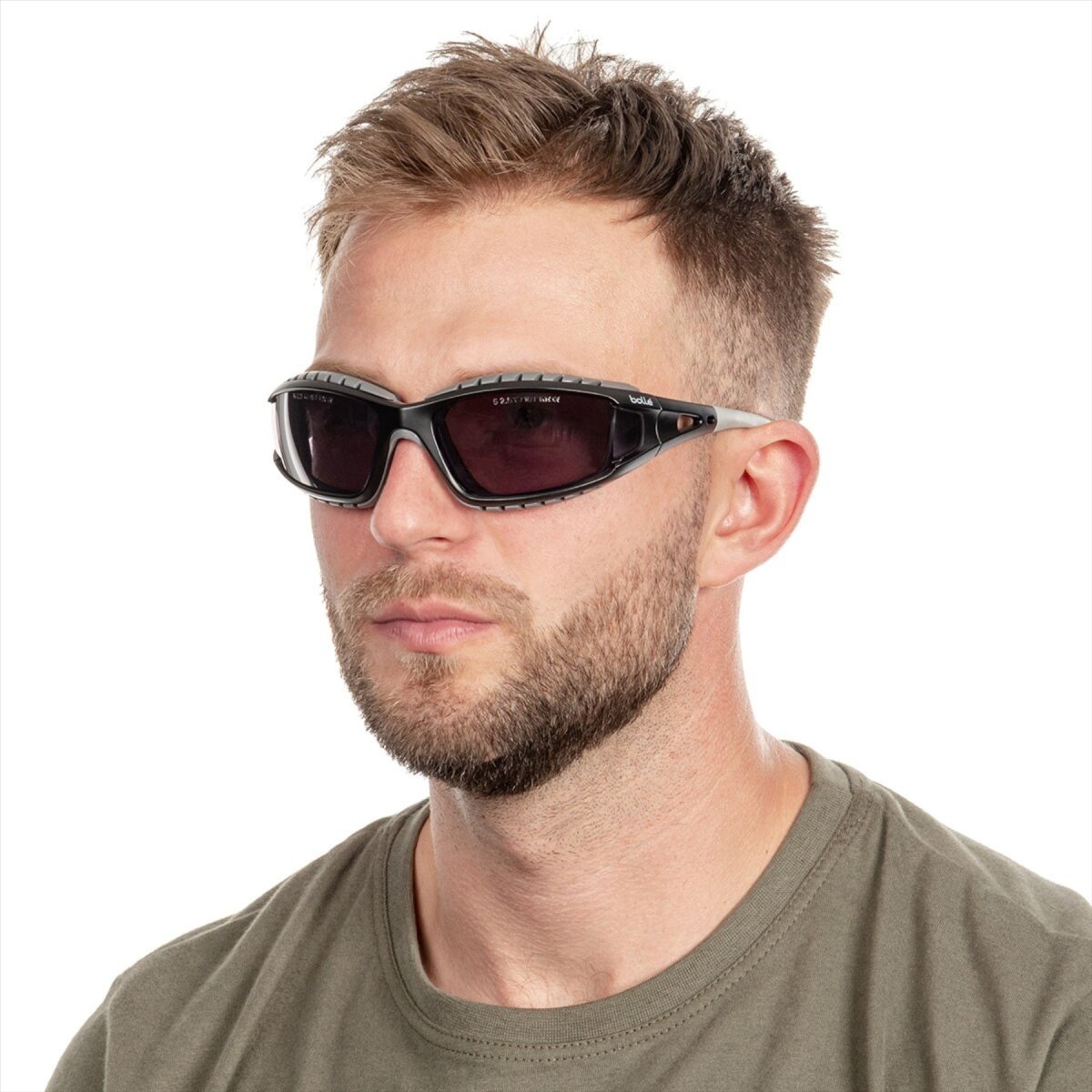 Bolle -Tracker Taktische Schutzbrille Anti -Nebel -Anti -Scratch -einstellbares Stirnband