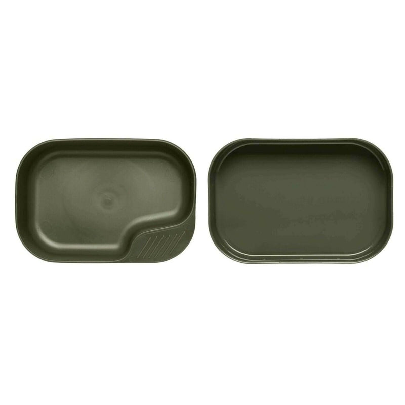 Brand Swedish Wildo camp a box only Olive green camping kit plates lightweight - GoMilitar
