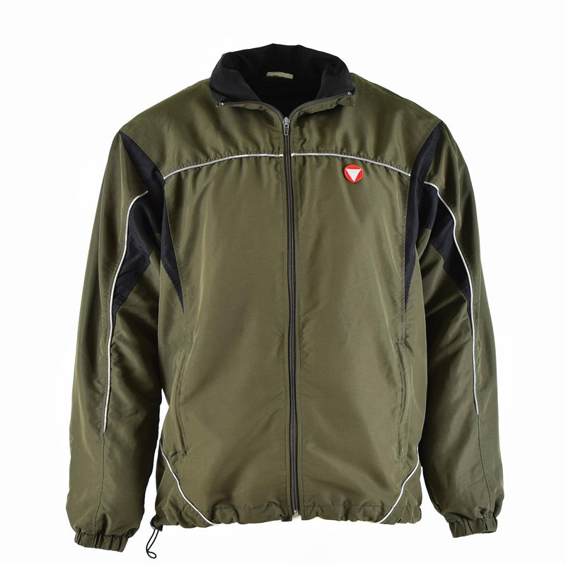 Original Österreichische Bundeswehr Trainingsanzug Top Jacke Sport Vintage OD Grün