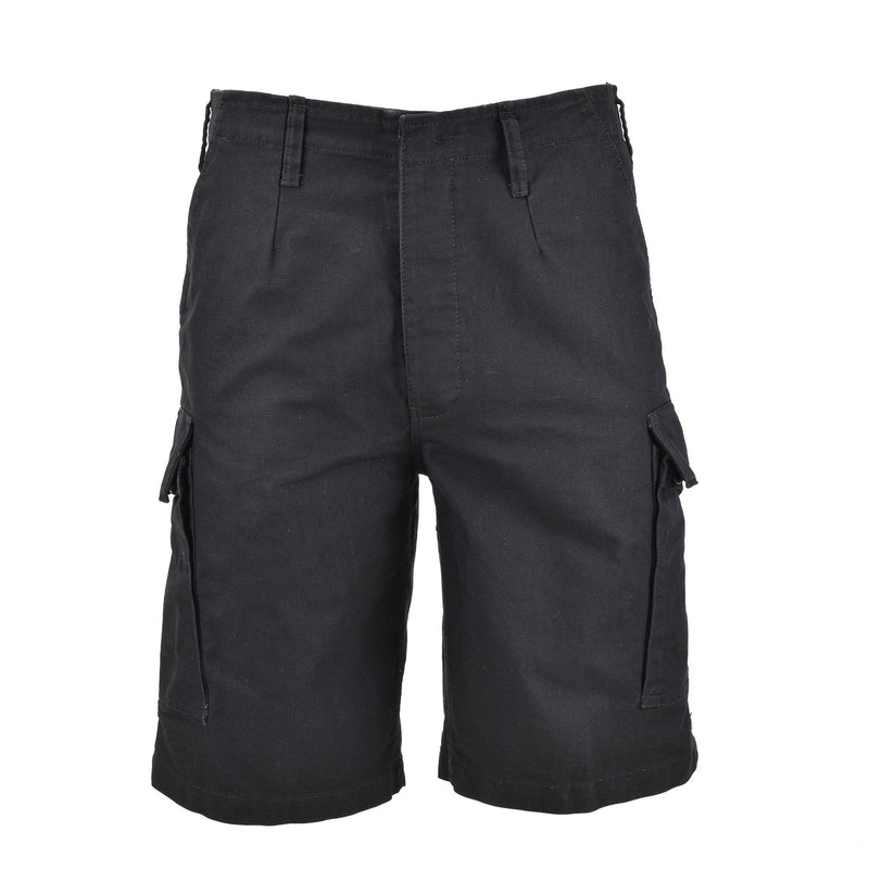 Schwarze, vorgewaschene Bermuda-Shorts aus Moleskin der Marke Mil-Tec im Stil der Bundeswehr