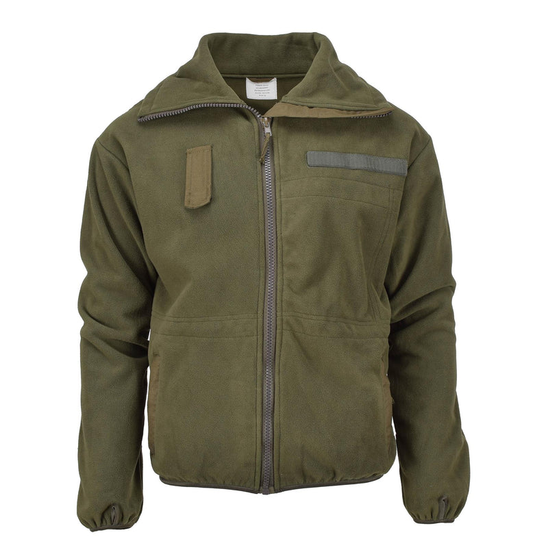 Blochl Brand Fleecejacke im österreichischen Militärstil, hoher Kragen, durchgehender Reißverschluss, atmungsaktiv