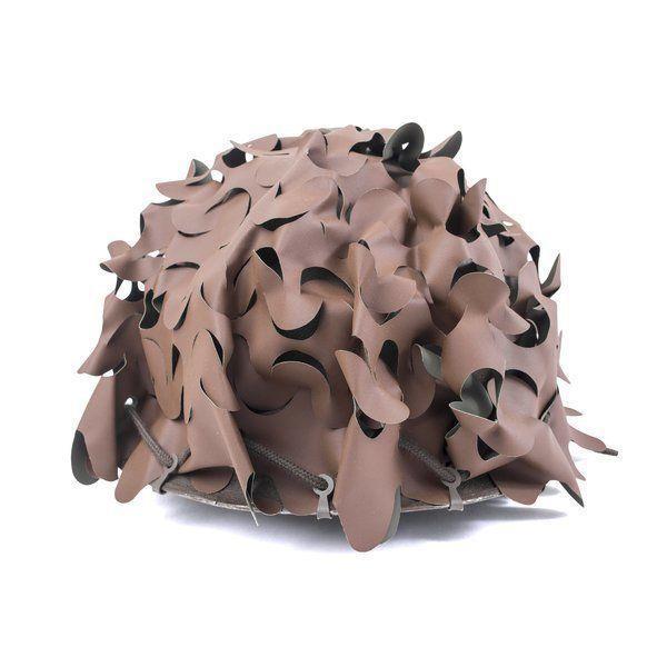 Original französische Streitkräfte Helm Tarnung Abdeckung Kopfbedeckung Maskierung olivbraun NEU