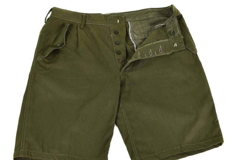 Echte italienische Armee Shorts Olive Chino Militär Feld Bermuda Vintage BDU