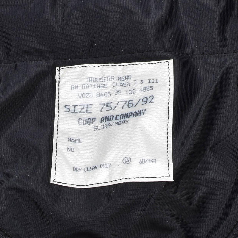 Original britische Armee Royale Marine Klasse 1 Hose Kleid schwarze formelle Hose NEU