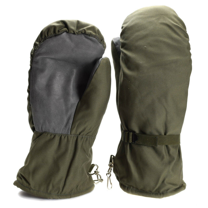 Original Bundeswehr Fäustlinge in olivgrauem Camouflage BW Militär Kampfhandschuhe