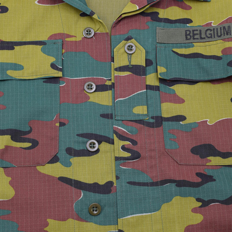 Original belgische Armee Feld Kampfhemden Ripstop BDU Jigsaw Truppen Jacke NEU
