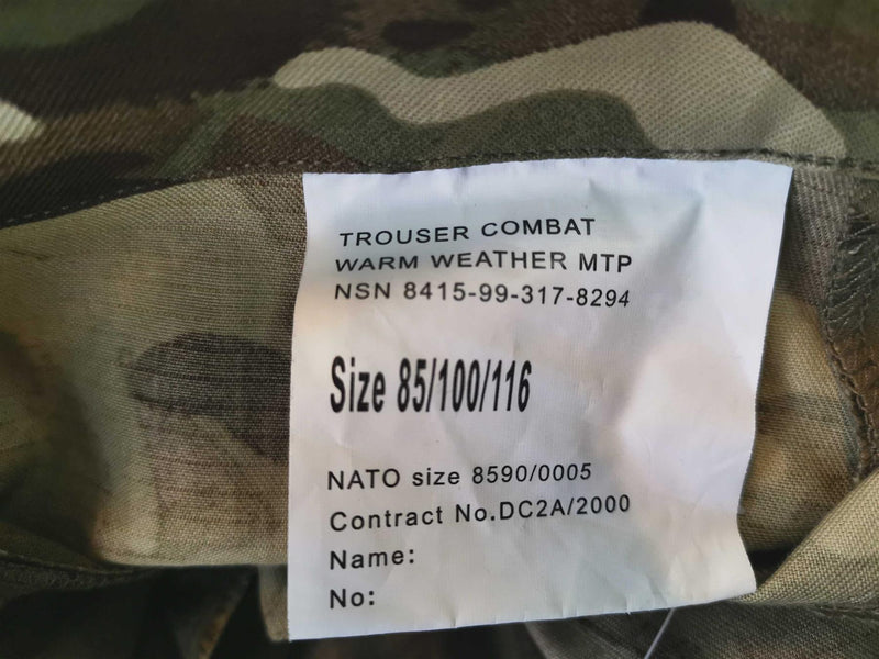 Original britische Armeehose Militär Kampfhose MTP Cargo Temperate NEU