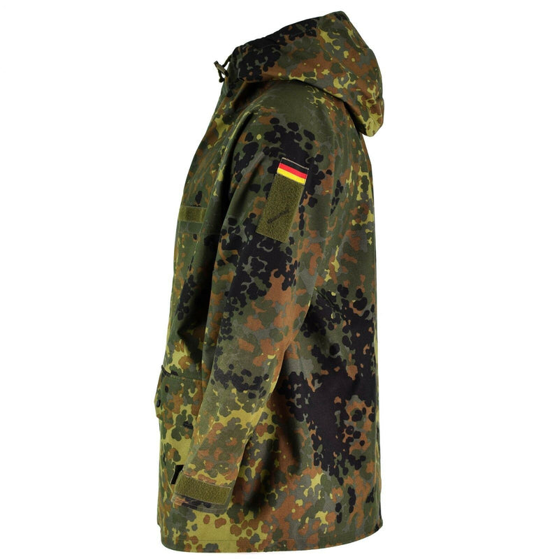 Original Bundeswehr Feldjacke GoreTex Flecktarn wasserdichter Regenparka NEU