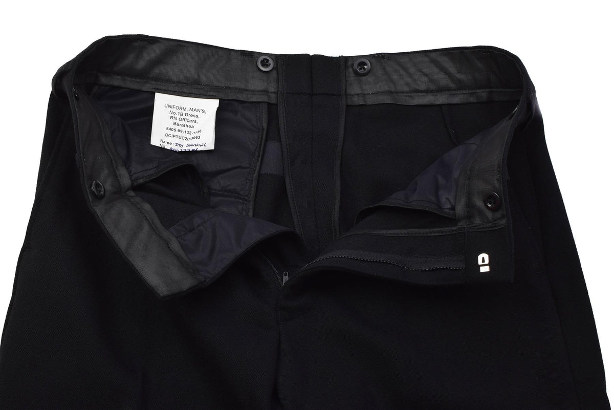 Original britische Militäranzughose Barathea 1B Formelle Hose Schwarz