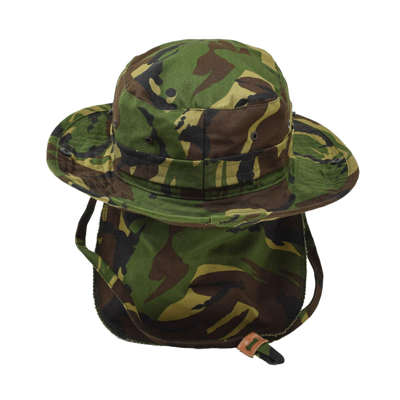 Original niederländischer Militär-Panamahut mit Nackenklappe, taktische DMP-Boonie-Cap, Überschuss