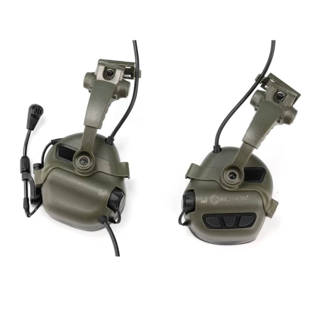EARMOR M16A ARC Helmschienenadapter PLUS-Serie Gehörschutz Coyote Brown