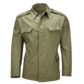 Original rumänische Armee-Arbeitsjacke, Knopfleiste vorne, Militär-Feldmantel, Oliv