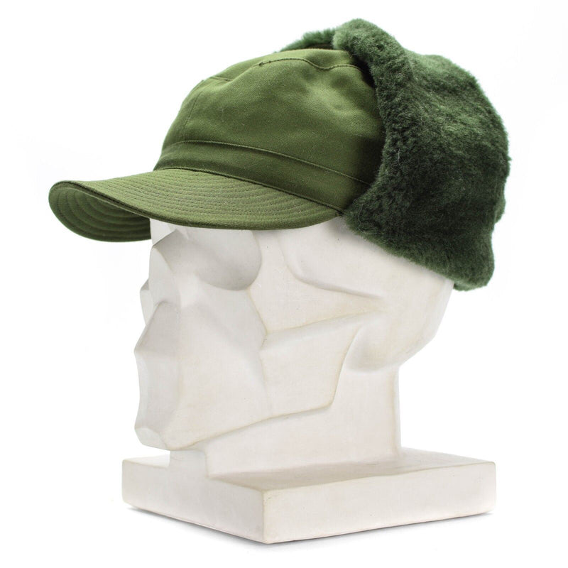 Original schwedische Militär Armee Winter grün M59 Kampf Feldmütze NEU