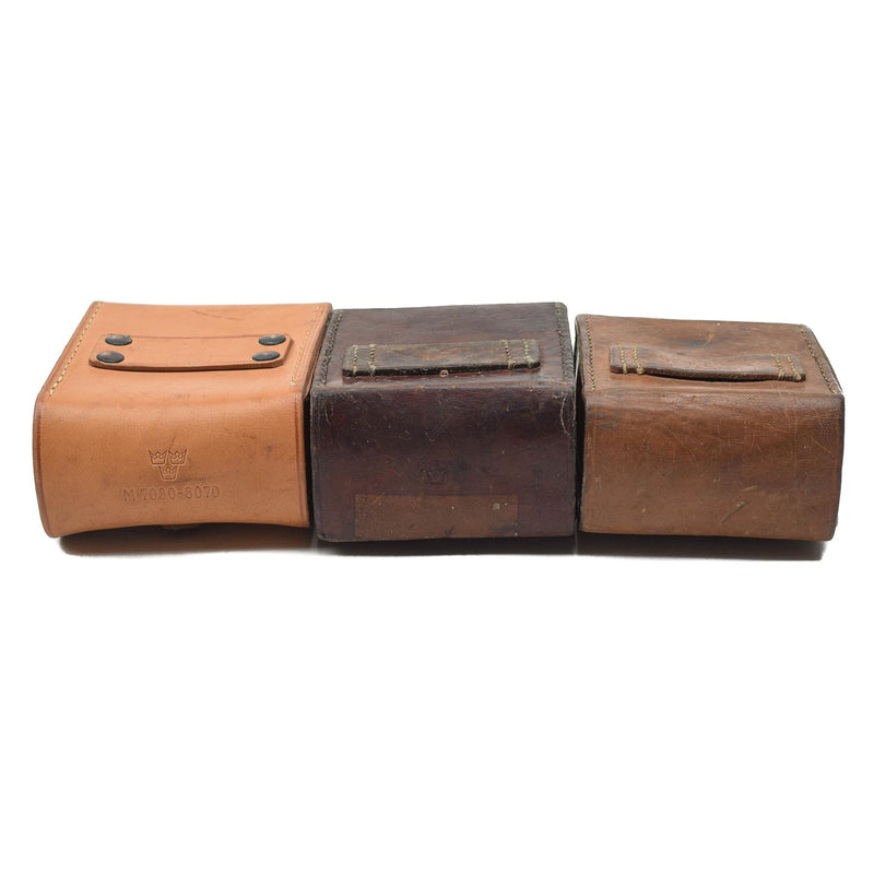 Original schwedische Militär Gürteltasche aus Hartleder Universal Magazintasche Vintage